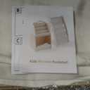 Kids Bookshelf with Storage, 3-Piece Modular Wooden Bookcase Organizer for Nursery, Bedroom, Playroom, Easy Assembly, Corner Shelf for Books & Toys, Natural Wood Design (A)