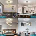 23.6" Oval Crystal Pendant Light, LED Dimmable