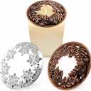 Moxweyeni 2 Pieces Candle Toppers to Burn Evenly Scented Jar Candles Mental Cover 2.85 Inch Christmas Leaf Pine Topper Lids Accessories Sleeves Gifts for Xmas Decorative Party Favor(Chic Style)