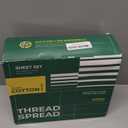 THREAD SPREAD 100% Organic Cotton Sheets Twin Size - 3 PC Organic Cotton Twin Size Percale Weave Sheet Set, Soft, Cooling, Crisp & Breathable, 16" Deep Pocket Bedding Set for Dorm Room - White