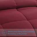 EASELAND Queen Size Down Alternative Comforter - Quilted Duvet Insert for All Seasons, Soft Lightweight with Corner Tabs, Summer Winter Warm Bedding, Burgundy 8888 Inches