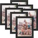 7 x PETAFLOP Picture Frames 8 by 10 7 Pack, Black 8x10 Photo Frames Set for Wall Tabletop Horizontally or Vertically Display