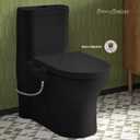 Swiss Madison Aqua Non-Electric Bidet Toilet Attachment in Glossy Black with Black Knob
