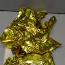 Gold Happy Birthday Balloons Banner 16 Inch Mylar Foil Letters, Inflatable Party Decor and Birthday Decorations for Women, Men, Boys & Girls Kids and Adults, Reusable, Party Supplies