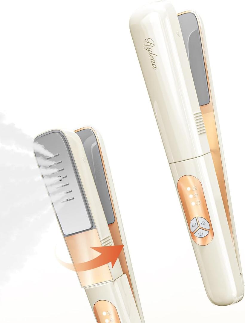 Travel Steamer Iron, 3-IN-1 Clip, Hang & Flat Iron for Clothes, Curtains, LeakProof & Anti-Splash Tech, Fast De-Wrinkle & Crisp Creases, 65ML, Easy Grip, Portable, Apt, Cruise, Dorm