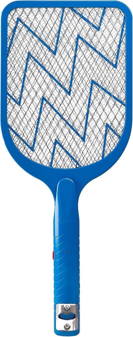 PIC Mega Bug Zapper Racket with Bottle Opener, 800 Volt Electrical Grid, Handheld Outdoor & Indoor Bug Zapper, Battery Operated, Kills Bugs on Contact