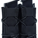 AIKATE Double Magazine Pouch for 9mm, Universal Pistol Mag Holster for 9mm/.40, Open-Top Handgun Ammo Pouch Compatible with Single & Double Stack Magazines Tactical Belt and Vest