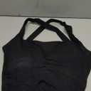 romansong Strappy Yoga Sports Bras for Women Padded Criss-Cross Back Tank Tops (Medium, Black)