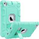 ULAK Case for iPad Mini 1 2 3, Three Layer Heavy Duty Shockproof Protective Case with Kickstand for iPad Mini 2 Case 1st 2nd 3rd Generation (Green/Grey)