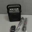 Karaoke Machine, Portable Bluetooth Speaker with 2 Wireless Microphones for Adults & Kids with Lights, Karaoke Microphone with PA System Supports USB/TF/REC/FM/AUX for Home Party Home System Packages (Black)