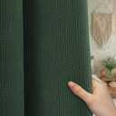 Dark Green Shower Curtain Boho Cotton Texture Mid Century Minimalist Arch Shower Curtain for Bathroom,72" W X 72" L