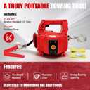 1000LB Battery-Powered Winch with 40FT Synthetic Rope, Compatible with Milwaukee 18V Batteries (4.0Ah+), Portable Wireless Remote Control Winch for Lifting & Pulling(Without Battery)