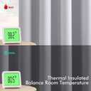 MIULEE Greyish White Blackout Curtains for Bedroom Living Room 84 Inches Long 2 Panels, Thermal Insulated Room Darkening Drapes Grommet Noise Reducing Light Blocking Window Treatments 40x84 Inch