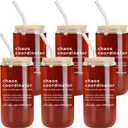 6 Pieces Chaos Coordinator Gifts For Women,16oz Chaos Coordinator Glass Cup Employee Appreciation Week Gifts Drinking Glasses Tumbler Gifts Thank You Gift for Coworker, Teacher, Boss,Best Friend