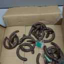 ZAVOOS 6 Pack Cast Iron Wall Hooks, Vintage Heavy Duty Wall Mounted Horseshoe Hanger, Multiuse Coat Hook Farmhouse Decor for Hanging Hat Key Towel Bag