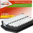EPAuto GP281 (28113-3X000) Engine Air Filter Replacement for Hyundai Elantra (2011-2016), Kia Forte (2014-2018), Tucson Gas (2010-2015), Creta (2021-2025), Sportage 2.4L (2011-2016), Rondo (2014-2017)