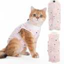 Cat Recovery Suit Female, Kitten Onesie for Cats After Surgery, Breathable Soft Elastic Cat Clothes for Post-Surgery or Skin Diseases Protection,Cone of Shame Alternative (S, Pink Koala)