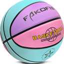 Youth Basketball Size 5 (27.5") Premium Rubber Kids Basketball Size 3/4(22/25.5") for Boys Girls Age 3-14 Indoor Outdoor Pool Play (Gift for Children) (blue pink purple)