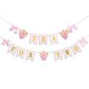 Raoformi Tea for Two Banner - Tea Party Decorations for Girls,Floral 2nd Birthday Hanging Garland,Teapot Lets Par-Tea Garden Decoration