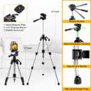 PREXISO 360 Laser Level with Tripod, 100Ft Dual Power Self Leveling Cross Line Laser- Wide Angle Vertical Line for Construction, Floor Tile, Renovation with Magnetic Base, Wall Panel Stand, Carry Bag