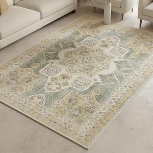 Muddy Mat® Monarch 8ft x 10ft Washable Muddy Carpet for Living Room, Bedroom & Dining Room – Modern Soft Low Pile Non Slip Carpet – Pet Friendly Waterproof Foldable Area Rugs for Home