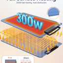 Food Warming Mat for Electric Tray: 24H Full Surface Heat Warmer with 7 Temp Setting Portable - Silicone Heating Buffets Party and Daily Use (Blue)