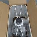 3-Way Dimmable Touch Control Table Lamp with 2 USB Ports and AC Power Outlet Modern Bedside Nightstand Lamp Fabric Shade and Metal Base for Guestroom Bedroom Living Room LED Bulb Included Warm White (Cream)