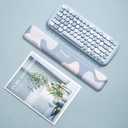 2 x Ergonomic Keyboard Wrist Rest, Fresh Monel Design Wrist Pad for Computer, Comfortable Keyboard Pad, Memory Foam Wrist Support for Comfy Typing