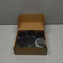 8oz Glass Jar - 6 Pack Empty Thick Round Glass jar with Plastic Lids,Refillable Wide Mouth Storage Containers for Spice,Lotion,Body Butter,Salves Ointments,Candle Making (Amber)