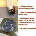 37-Piece Number and Letter Stamp Set 1/4 (6mm) (A-Z & 0-8 + Stars,use The 6 as a 9) CR-V Steel,Perfect for Most Stamping Applications