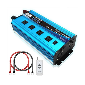 2500W Pure Sine Wave Inverter DC 12V to 110V/120V AC with LCD Display, 4 AC Outlets, Wireless Remote Control Car Power Inverter for Outdoor RV Camping Truck