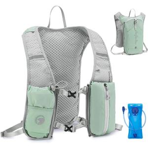 Lightweight Running Vest for Women Men, Adjustable Chest Straps Running Hydration Vest with 1.5L Water Bladder for Hiking Trail Running Cycling Race Marathon