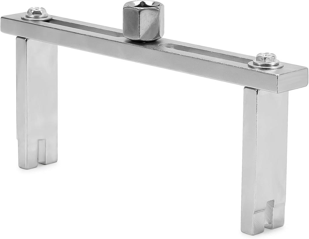 Fuel Pump Removal Tool, Adjustable Double Contact Fuel Pump Lock Ring Tool with 3/8 to 1/2 Drive Compatible with BMW,Mercedes-Benz,Volkswagen,Audi Fuel Tank Lids Removal/Installation