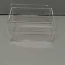 Hammont Clear Acrylic Box with Hinged Lid  Small Plastic Organizer for Office, Desk, Makeup, Crafts, Cotton Balls, Jewelry & More | 4"x4"x2.5" (2 Pack)