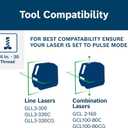 BOSCH LR8 165 ft. Red and Green-Beam Line Laser Receiver, Includes Mounting Bracket, 2 AA Batteries, & Belt Pouch