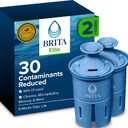 Brita Elite Water Filter Replacements for Pitchers and Dispensers, BPA-Free, Reduces 99% of Lead, Lasts Six Months or 120 Gallons, Includes 2 Pitcher Replacement Filters