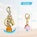 2 x 2Pcs Bag Charms for Handbags-Purse Charm for Women- Keychain Charms for Purses Accessory Birthday Christmas Valentine Gifts