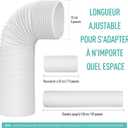 AGPTEK Exhaust Hose for Portable Air Conditioner, 5 Inch Diameter AC Vent Hose, Replacement for 5 inch Exhaust Vent Tube -Counter Clockwise Thread, 59 Length