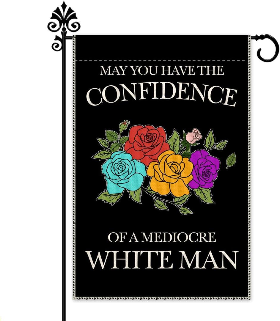 Hafhue May You Have The Confidence Plant Garden Flag, Feminist Outdoor Decor, Autumn Positive Outdoor Sign, Empower Women Gifts for Her Mom Aunt Sister Neighbor Bestie Friend