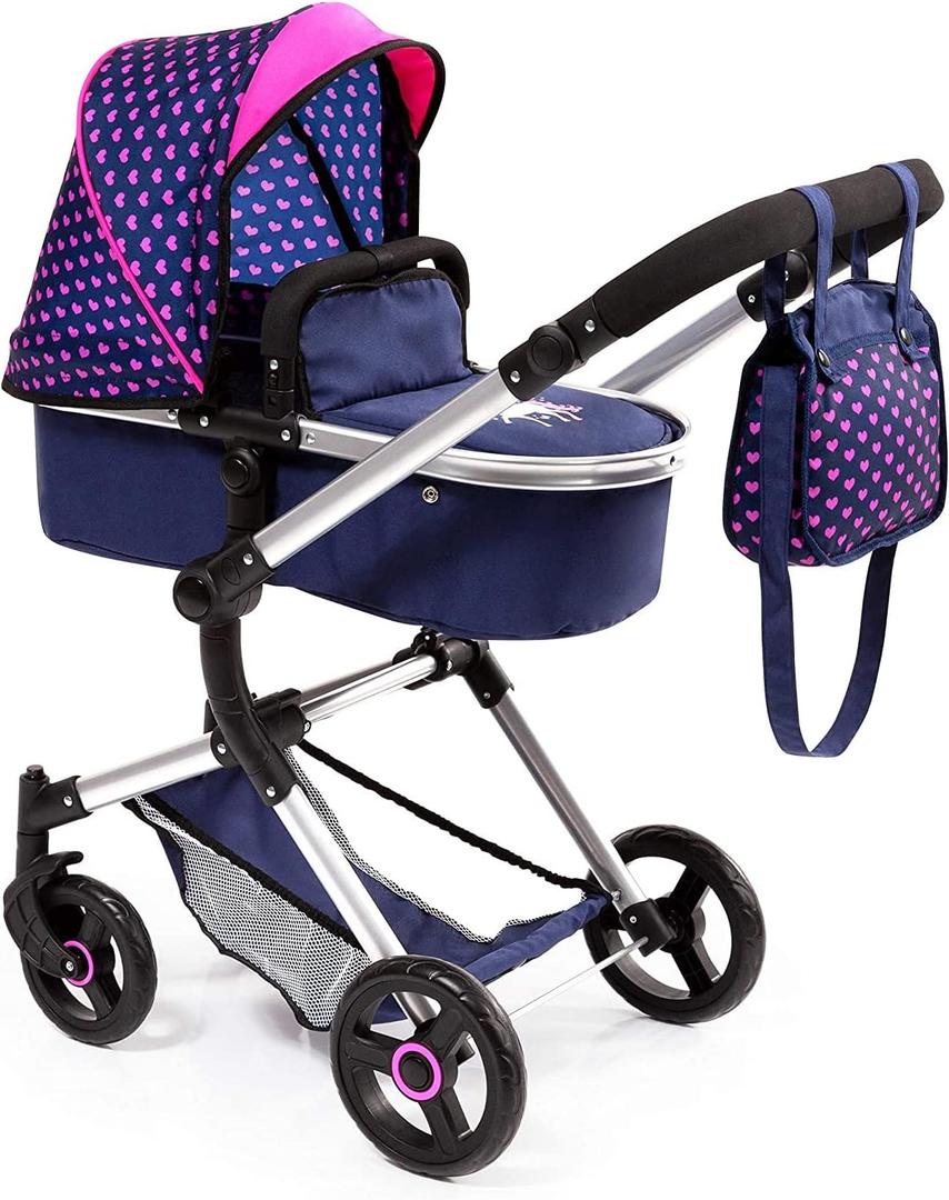Bayer Vario Doll Stroller - 2-in-1 Doll Pram with Adjustable Handle, 52cm=20.47''
