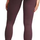 Womens High Waist No Front Seam Scrunch Butt Leggings Workouts 25 Inches V-Back Scrunch Booty Gym Yoga Pants (Medium, Plumbrown)