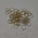 Hotop 60 Pieces 1.65 Inch Metal Drapery Curtain Rings Curtain Hanging Rings and 60 Pieces Metal Drapery Pin Hooks for Drapes Window Door Shower (Gold)