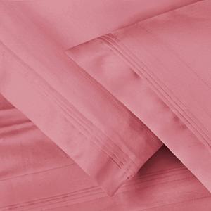 Superior Egyptian Cotton Solid Pillowcases, King, Blush, 2-Piece Set
