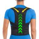 DIANMEI Back Brace Posture Corrector for Women and Men, Back Braces for Upper and Lower Back Pain Relief, Adjustable and Fully Back Support Improve Posture and Lumbar Support(XL, 39.5"-43" Waist)