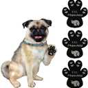 Phaechild Dog Paw Pads Anti-Slip Grips,Dog Paw Protectors for Senior Dogs on Hot Pavement,Provides Traction to Keep Them from Slipping on Smooth Floors 12 sets-48 Pads Black L