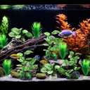 14 Pcs Aquarium Decorations Fish Tank Artificial Plastic Plants Silk Aquarium Plants Aquatic Water Grass Foreground Decor for Fish Tank Decoration