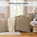 Brown Twin/Twin XL Comforter Set - 2 Pieces Seersucker Lightweight Bedding Comforter Sets (1 Soft Fluffy Comforter & 1 Pillowcase) - All Seasons Cozy Modern Bed Sets for Women Men (Twin (68''*90''))