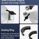 2 Pcs Upgrade Semi Truck Locking Fuel Cap Cover, Truck Fuel Tank Cap Lock with 4 Keys, Fit for Kenworth, International, Mack, Volvo