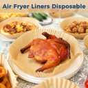 100PCS Air Fryer Paper Liners, Disposable Non-Stick Air Fryer Parchment Paper Fit 4-8QT Air fryer Basket Oil Resistant, Waterproof Baking Paper Roasting Microwave (Round,8 Inch)