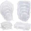 Reusable Silicone Food Covers  12-Pack Round & Rectangular Lids | BPA-Free, Eco-Friendly, Airtight Seal for Bowls, Containers & Fruits | Microwave & Dishwasher Safe